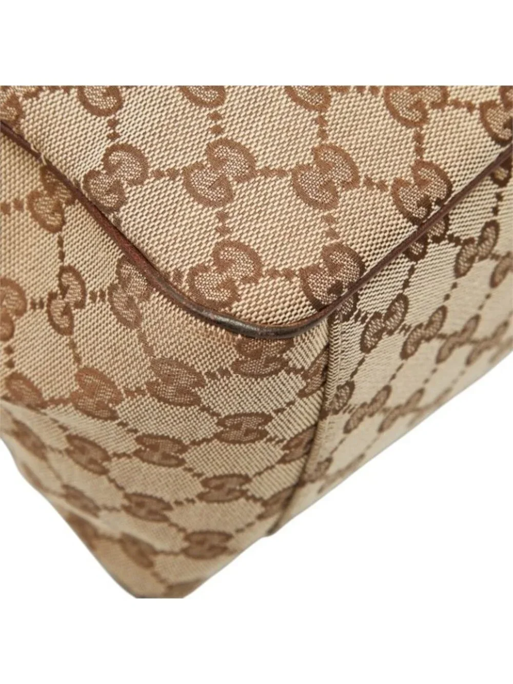 Gucci GG Canvas Tote Bag Beige Brown